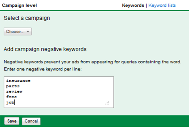 add negative keywords adwords add negative keywords adwords