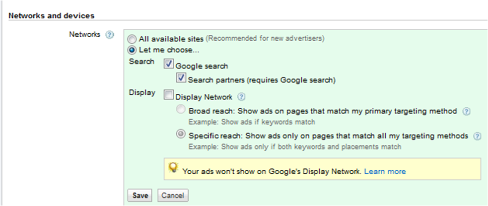 opt out of display network - adwords campaign settings opt out of display network - adwords campaign settings